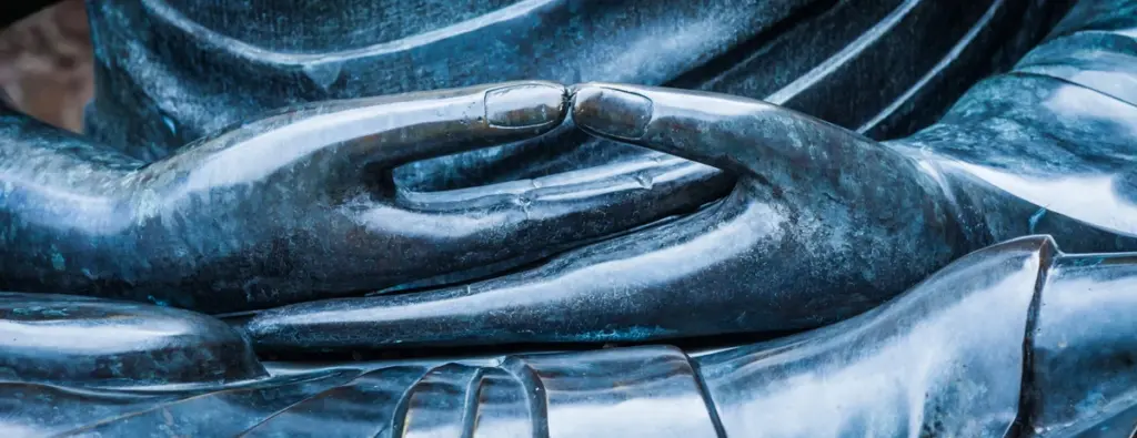 Dhyana, or Samadhi mudra hand gesture in Salt Lake City, UT | Santosh Yoga Institute