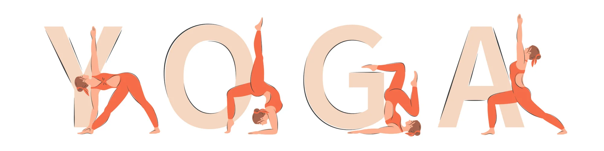 Woman in different yoga poses with Letters Yoga in Salt Lake City, UT | Santosh Yoga Institute