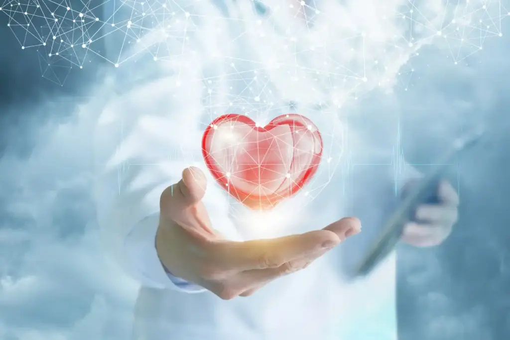 Man hand showing beautiful heart in Salt Lake City, UT | Santosh Yoga Institute