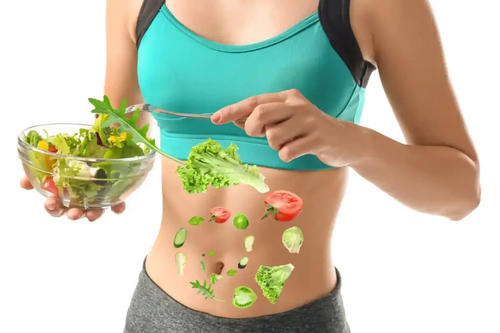 Fit woman holding healthy food bowl on hands in Salt Lake City, UT | Santosh Yoga Institute