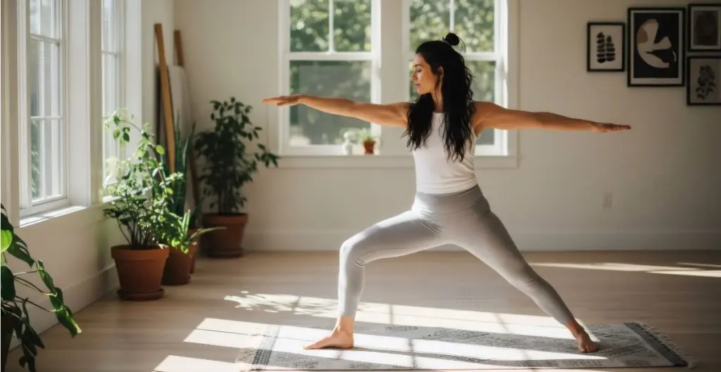 Step-by-Step Guide for Virabhadrasana I, II, III by Santosh Yoga Institute